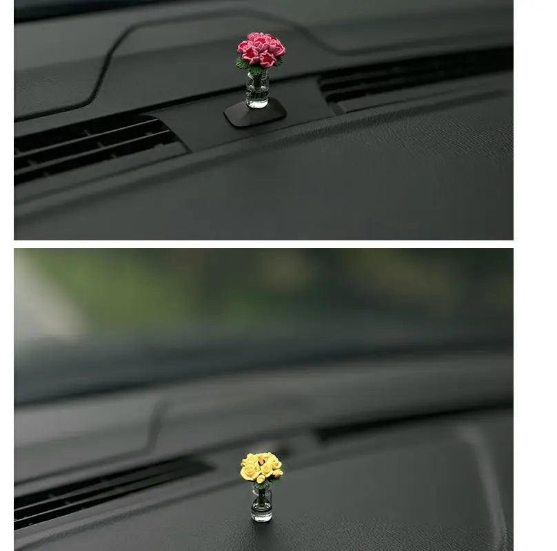 Mini Rose & Sunflower Car Vase
