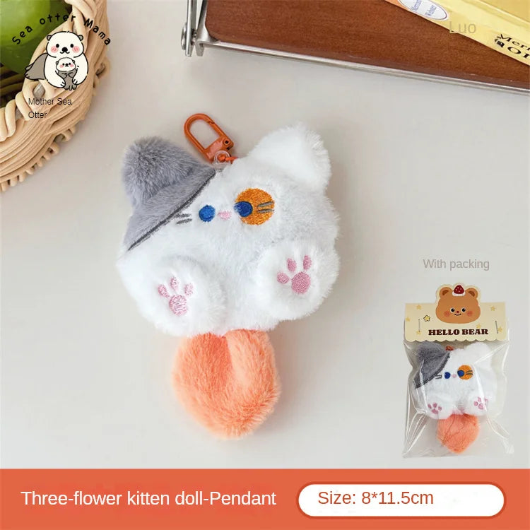 Plush Cat Doll Pendant Keychain