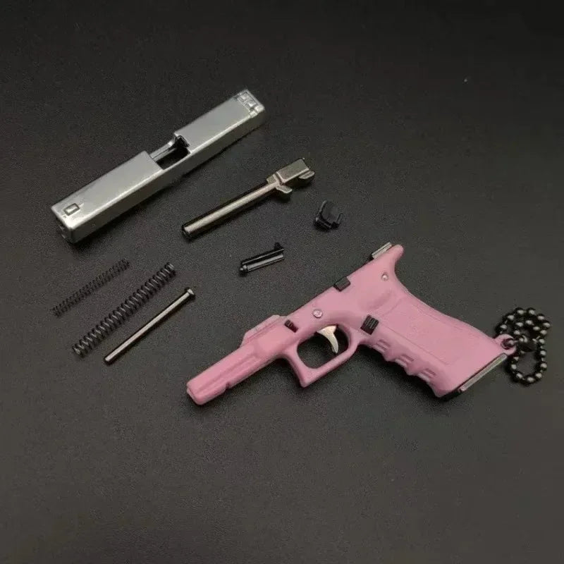 1:3 Scale G17 Metal Keychain - Tactical Mini Replica Pendant Gift
