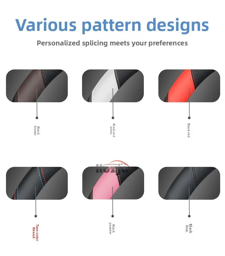 Leather Car Steering Wheel Cover for New Audi A3 8y Q7 q5 A5 B10 A1 rs3 s3 Sq5 Q8 Q4 Q3 A6 Etron 2025 Interior Accessories
