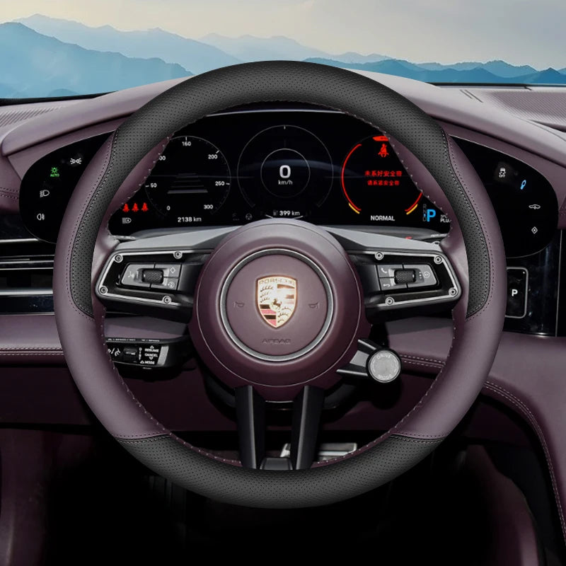 Porsche Leather Steering Wheel Cover 2024-2025