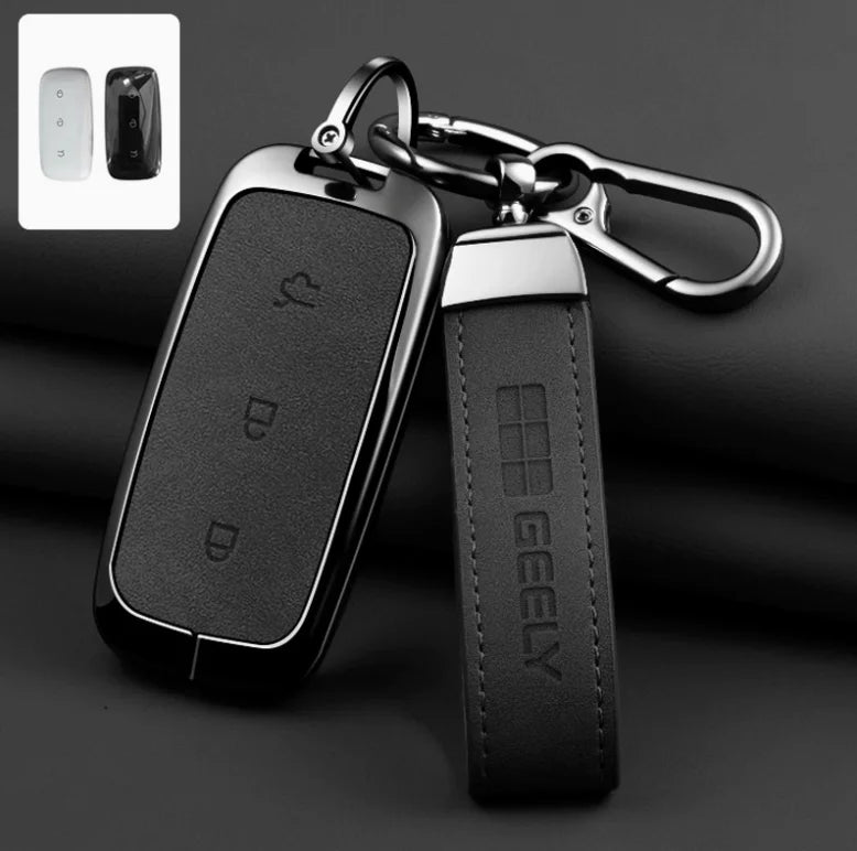 Zinc Alloy Leather Key Case Cover For Geely Galaxy EX5 E5 L6 L7