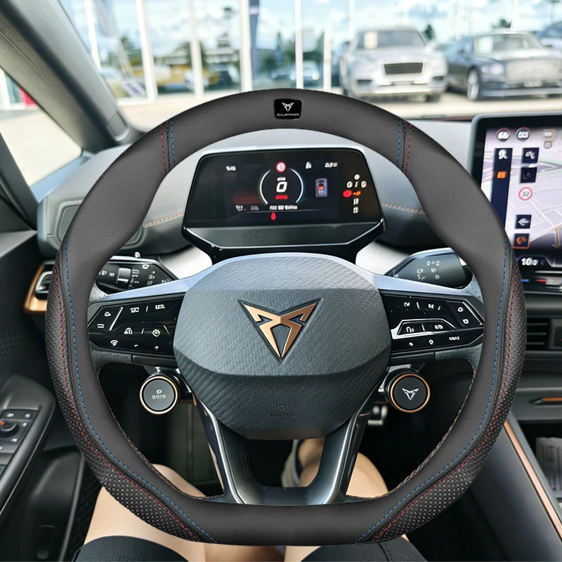Cupra Suede and Leather Steering Wheel Cover