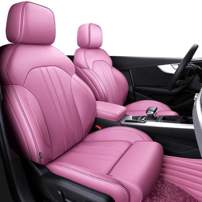 Custom-Fit Leather Car Seat Covers for Audi A3, A4, A6, Q3, Q5, Q7, A7 & TT – Full 5-Seat Set