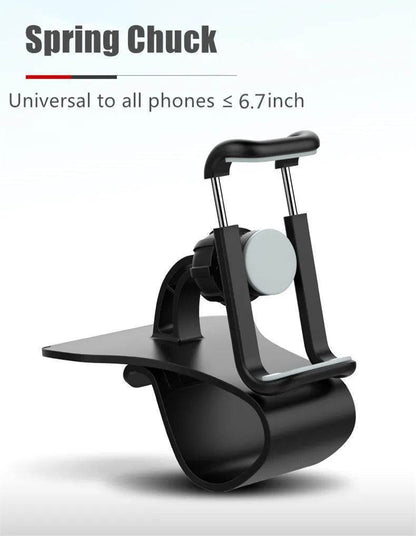 360° Rotatable Car Phone Holder – Universal Dashboard & Windshield Mount Stand - 
