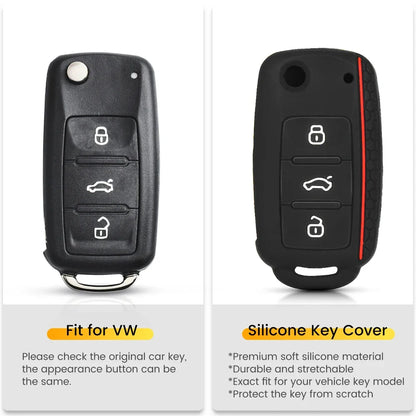 VW Sagitar, Touareg & Phaeton Key Case — Silicone or TPU