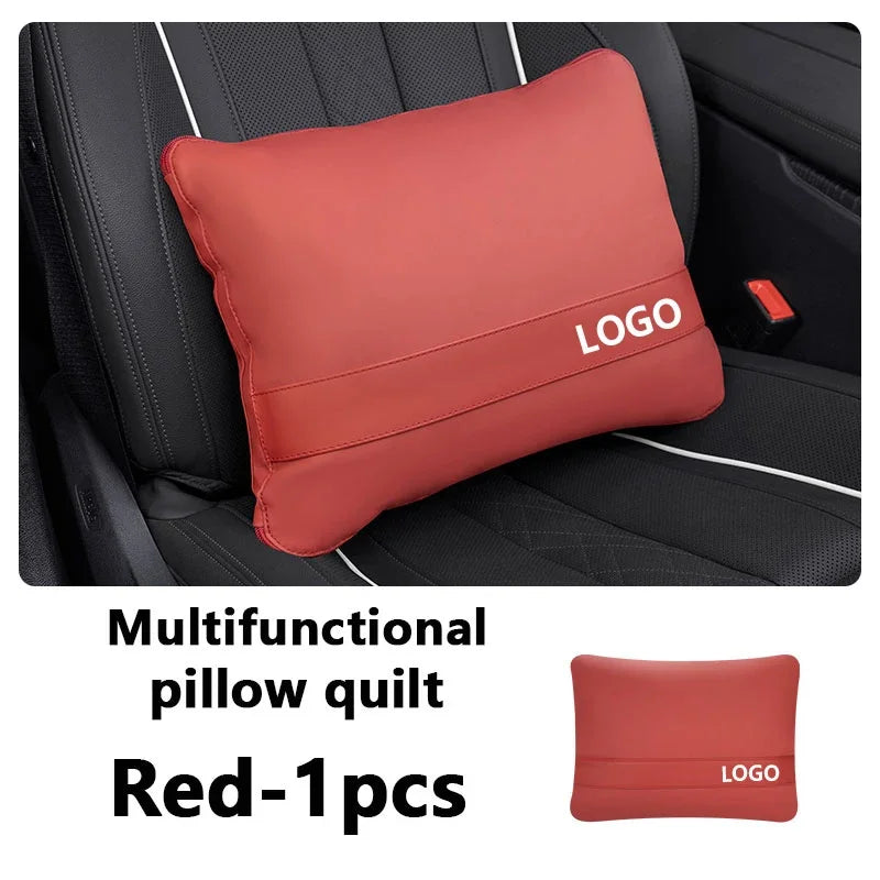 Custom Logo Car Blanket Pillow Dual-Purpose Folding Waist Cushion