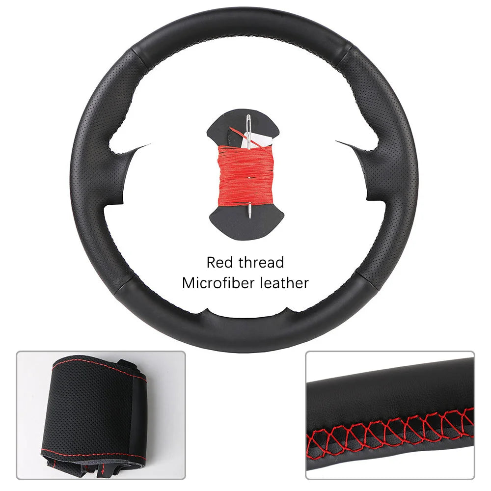 Renault and Dacia Stitch-On Steering Wheel Cover - Red Thread (Type A)