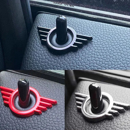 For MINI ONE Cooper S JCW R55 R56 R61 F54 F55 F56 F57 F60 Countryman Car Door Button Decoration Sticker Modification Accessories - red