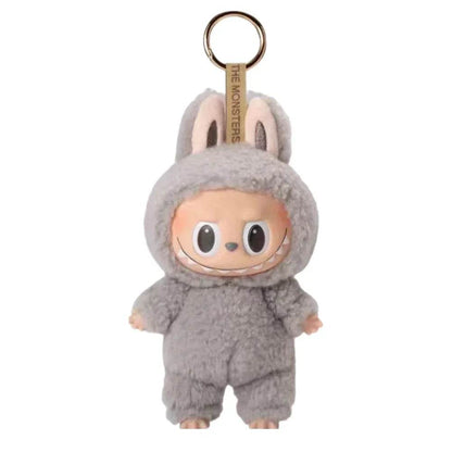 Labubu Plush Keychain – Kawaii Monster Backpack Pendant - Brown