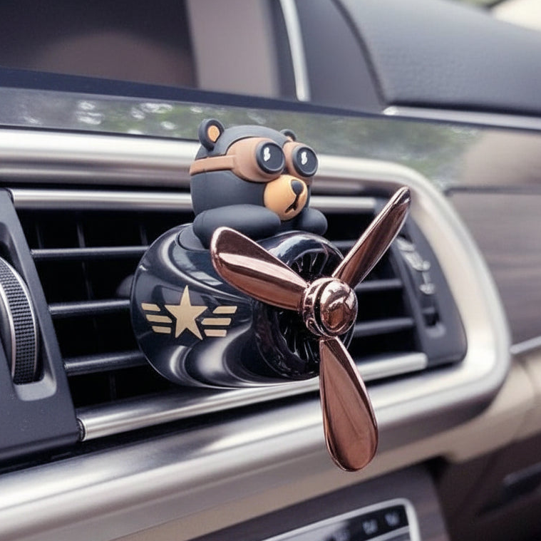 Pilot Bear Auto-Lufterfrischer – Drehbarer Lüftungsschlitz-Clip-Diffusor