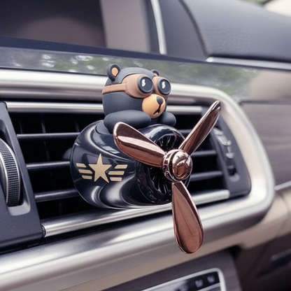 Pilot Bear Auto-Lufterfrischer – Drehbarer Lüftungsschlitz-Clip-Diffusor