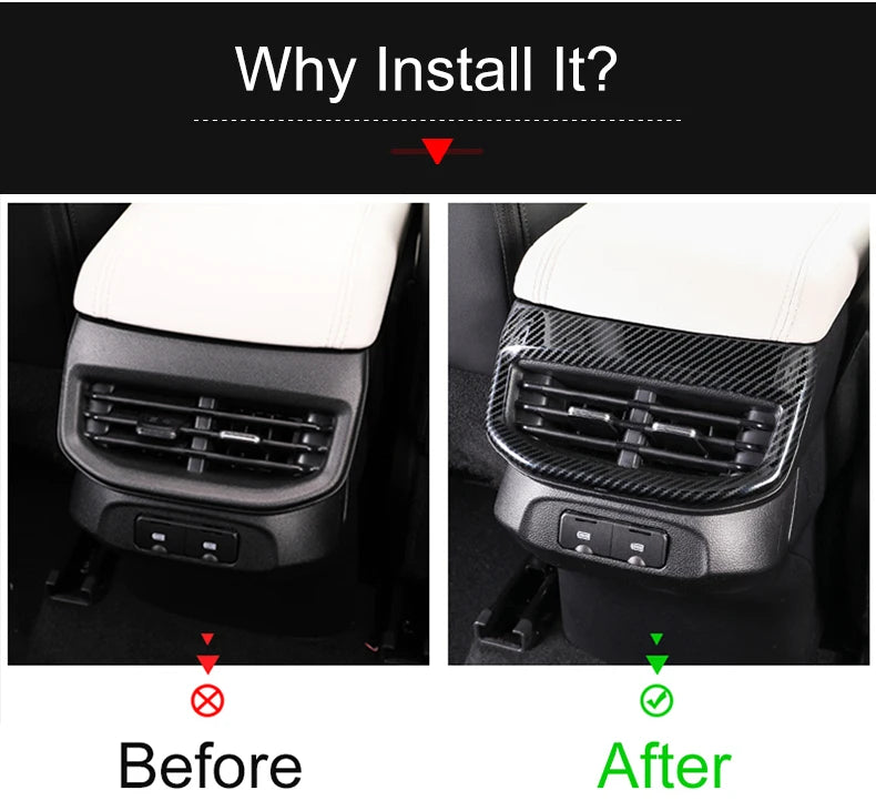 Carbon Fibre-Style Haval H6 Rear Air Vent Frame Trim