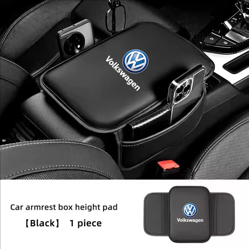 Volkswagen PU Leather Armrest Cushion Storage