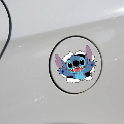 3D Stitch Broken Window Car Decal - Waterproof Auto Bumper Sticker