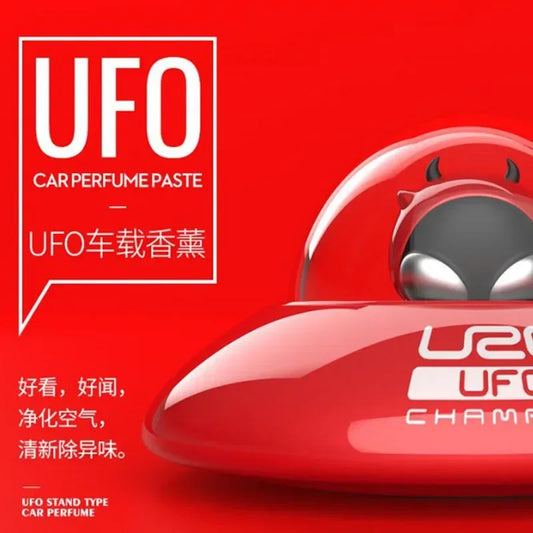 New Ufo Alien Perfume Car Mounted Aromatherapy Air Conditioner Air Outlet Car Accessories Interior Deodorant Creative Jewelry - Red