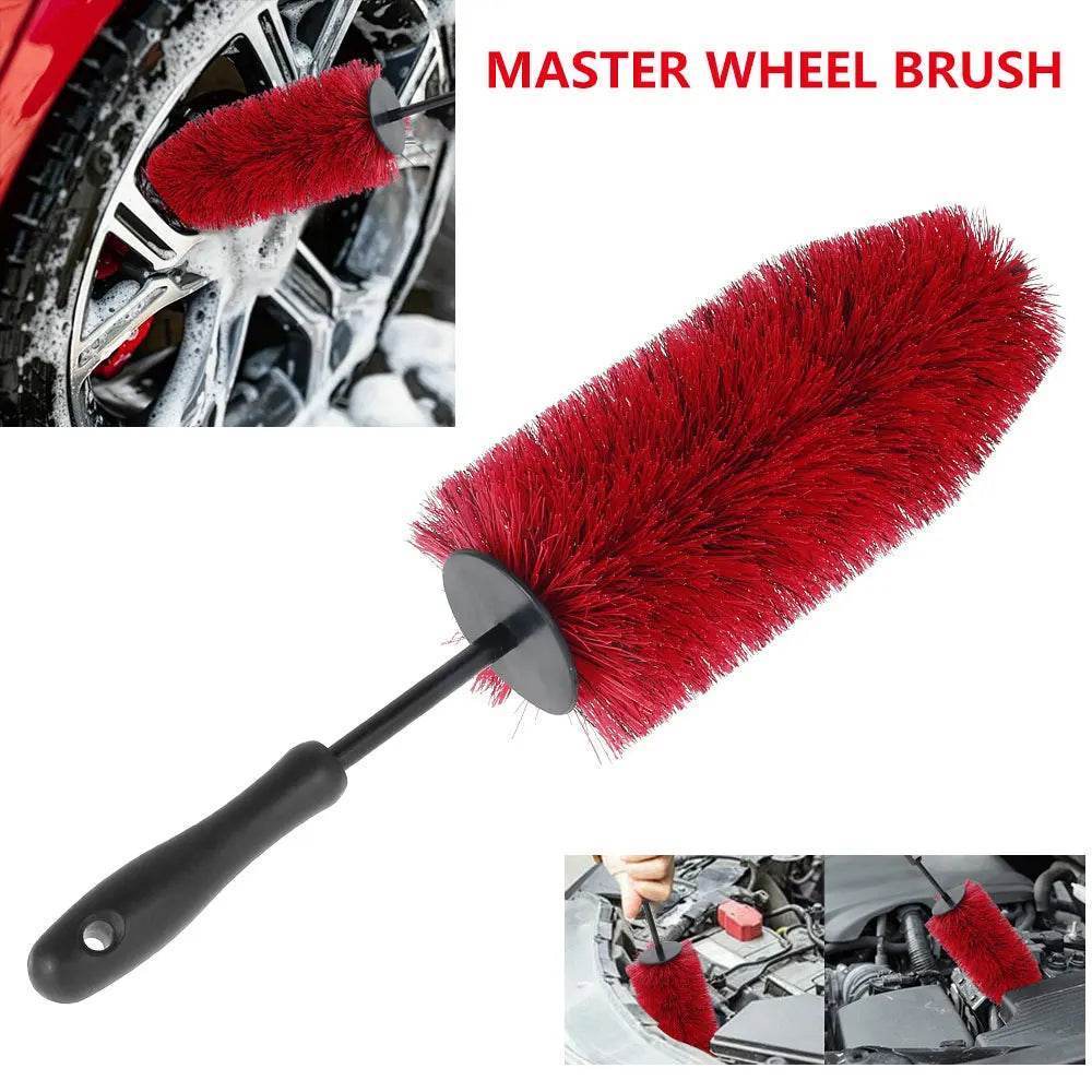 45cm Soft Bristle Car Wheel & Tire Cleaning Brush – Non-Scratch Rim Detailing Tool - 