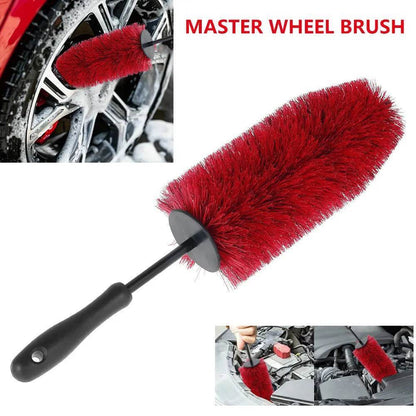 45cm Soft Bristle Car Wheel & Tire Cleaning Brush – Non-Scratch Rim Detailing Tool - 