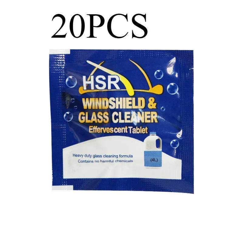 All-Season Windshield Washer Effervescent Tablets – Shellac-Free Concentrate | 1 Tablet Makes 4L Fluid - 10pcs