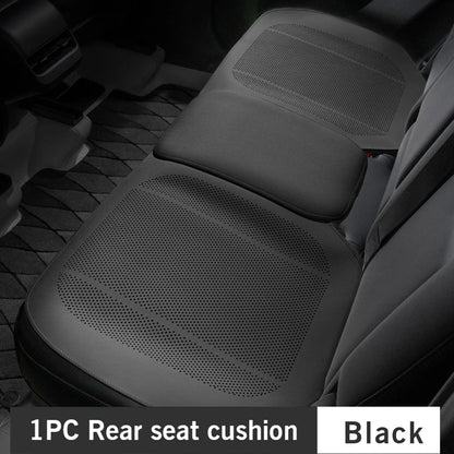 Tesla Car Seat Covers – Full Surround Nappa Leather, Breathable & Sweatproof All Seasons - 1PC White Front