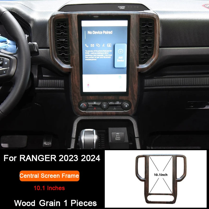 Ford Ranger Wildtrak Wood Grain Trim - Central Screen 10.1