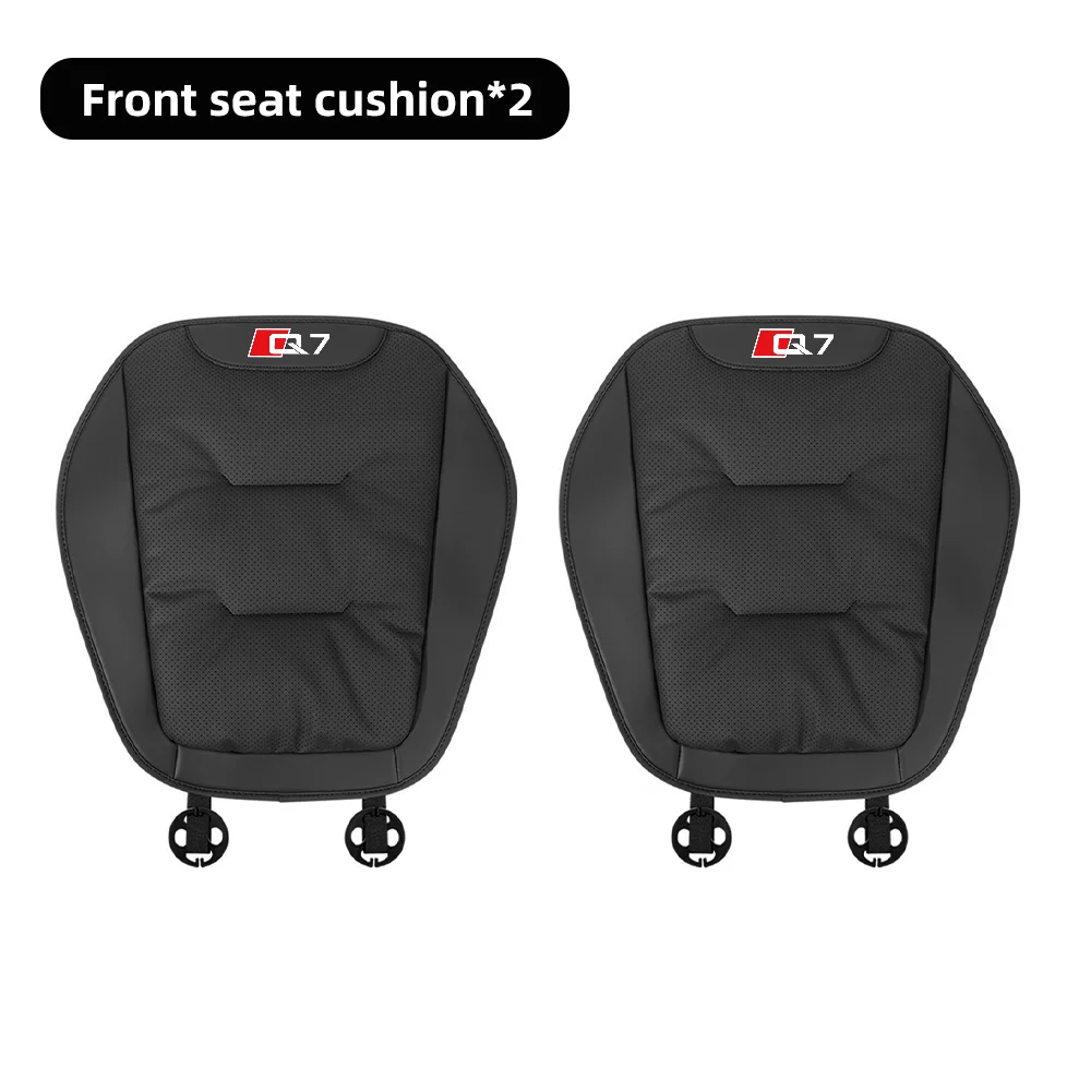 Leather Car Seat Cover Universal Four Seasons Car Front/Rear Seat Cushion for Audi Q3 Q7 Q8 TT Chair Protector Pad Accessories