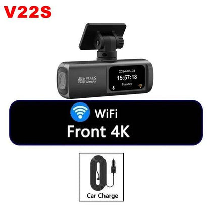 4K WIFI V22 Mini Dashcam Night Vision with Rear Camera - 