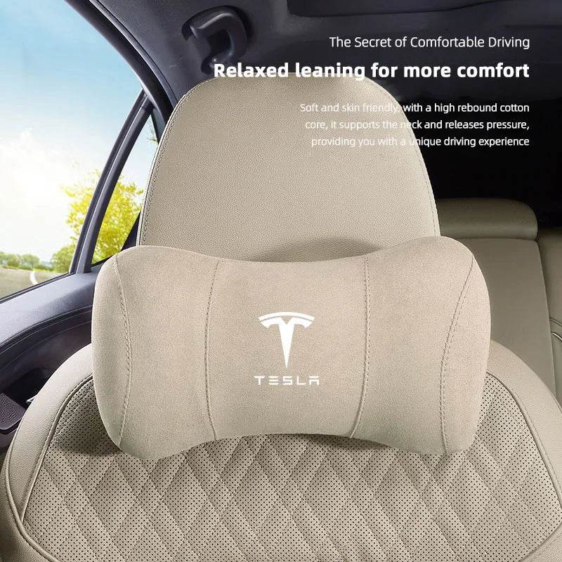 Tesla Suede Headrest Pillow - Green