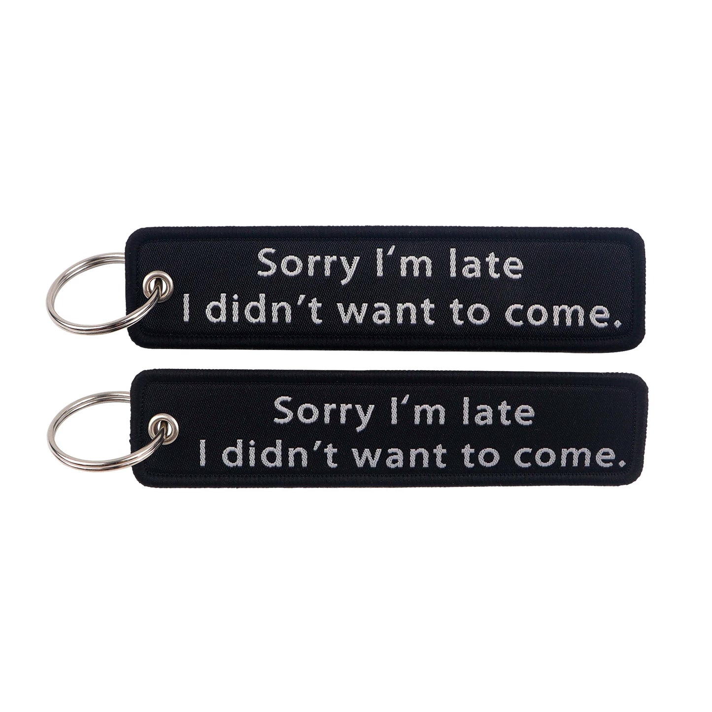 Embroidered Keys Tag Keychain - Personalized Key Identifier Fob