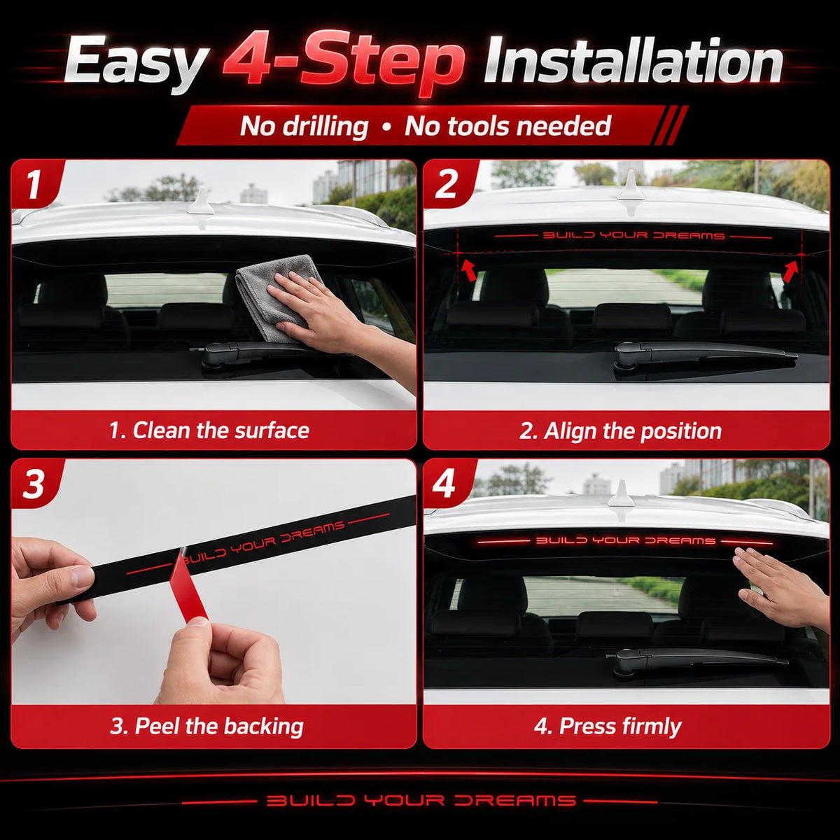BYD Seal U and Song Plus Third Brake Light Decal