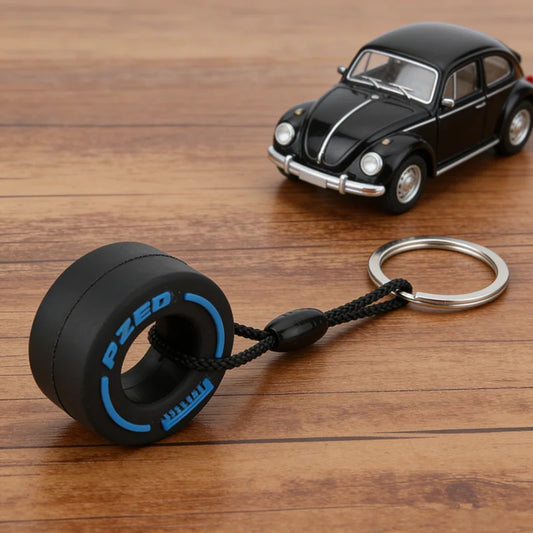 PVC Tire Keychain Car Key Ring Pendant for Auto Modification