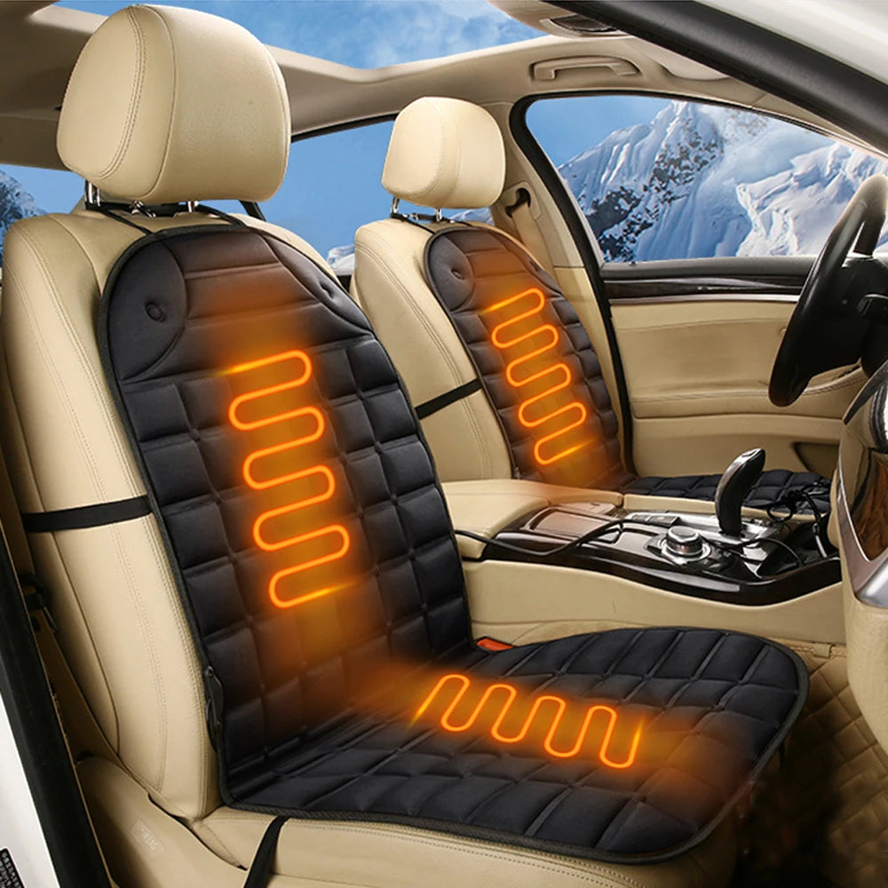 12V Electric Heated Car Seat Cushion – Winter Warm Universal Car & Home Pad - 1 pc