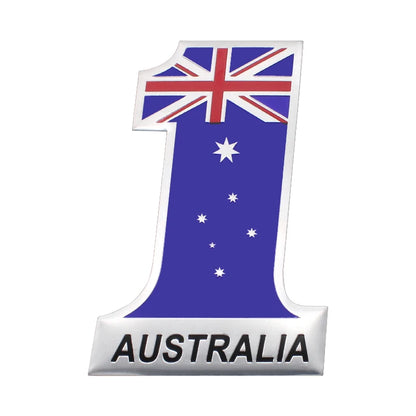 3D Metal Australia Flag Car Sticker – Aluminum Emblem Badge & Exterior Decal - A