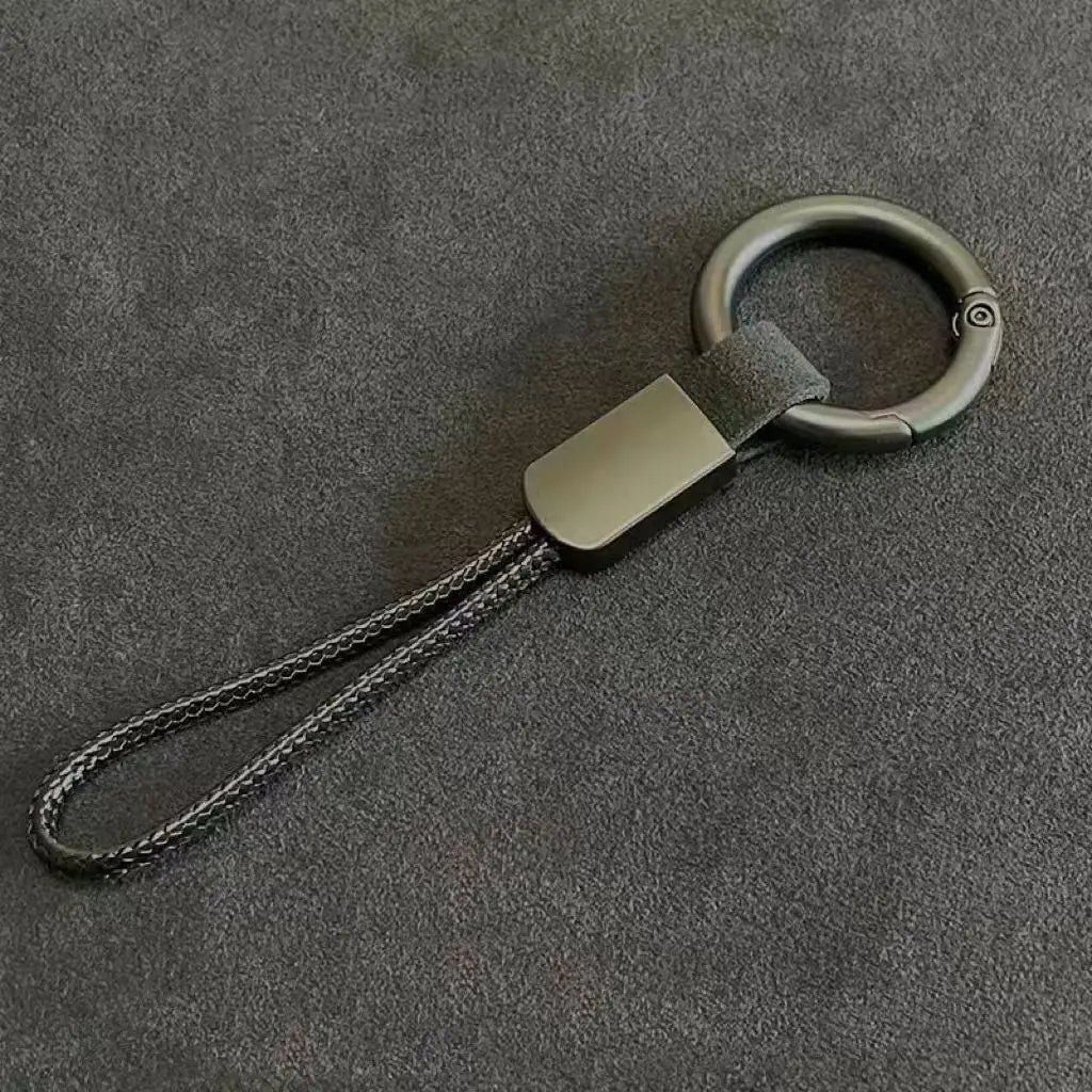 Custom Woven Rope Car Keychain - Personalized Premium Keyring