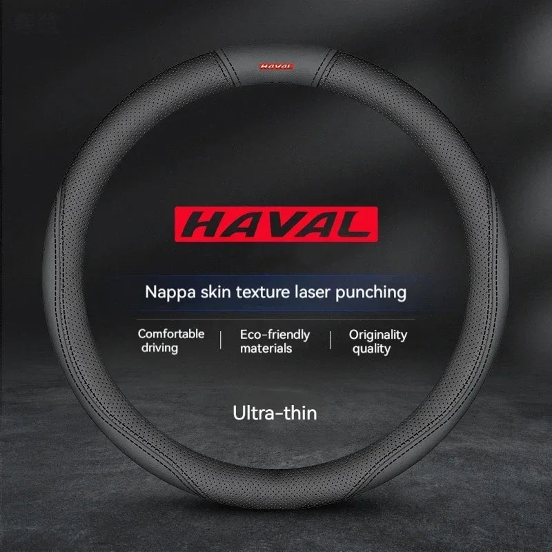 Haval Suede Leather Steering Wheel Cover Anti-Slip Grip