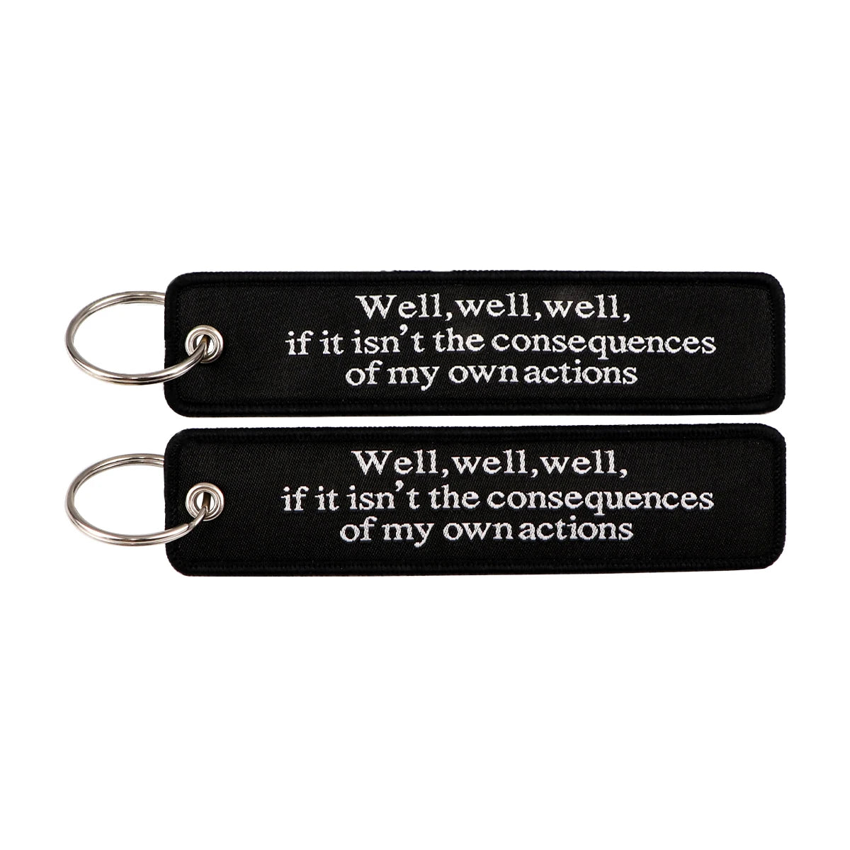 Embroidered Keys Tag Keychain - Personalized Key Identifier Fob