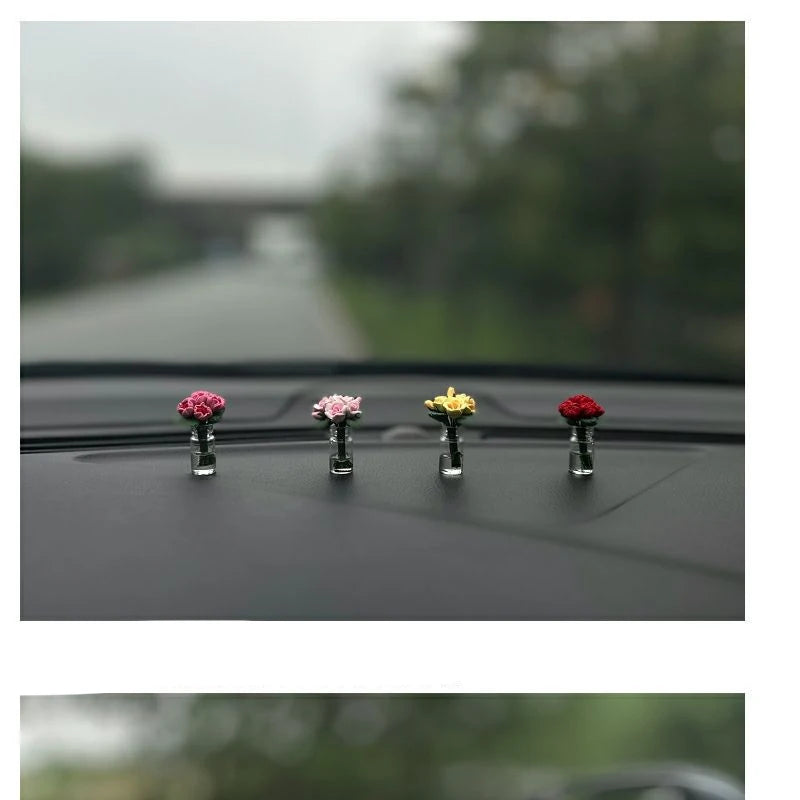 Mini Rose & Sunflower Car Vase
