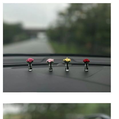 Mini Rose & Sunflower Car Vase