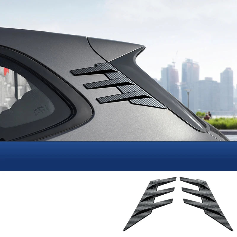 Geely EX5 / Galaxy E5 Rear Window Wind Blade – Sports Louver Wing Modification (2024–2026) - Bright black