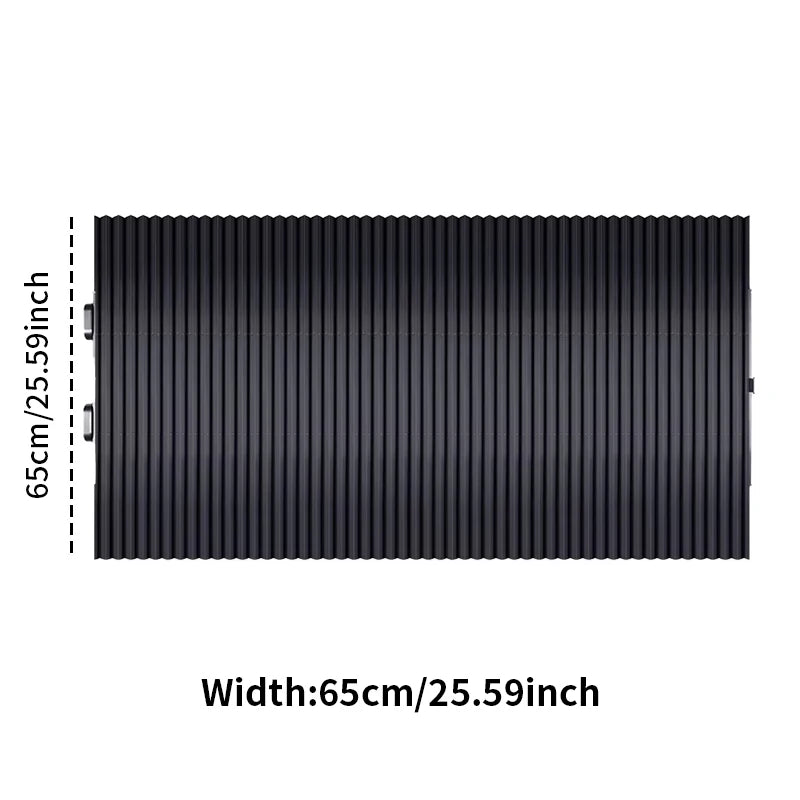 Retractable Car Windshield Sunshade with Suction Cups, Front & Rear UV Blocking Foldable Sun Shade