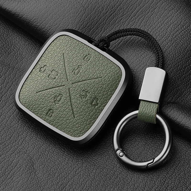 8 Button Aluminum Goatskin Key Case Cover for Zeekr X 001 009