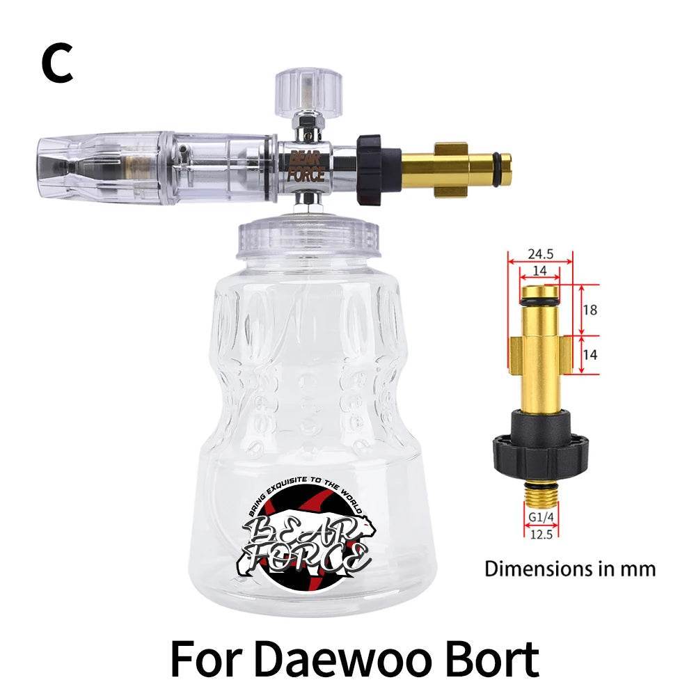 Aluminum Foam Lance Nozzle for Pressure Washers – Heavy-Duty Car Wash Foam Maker for Karcher, Bosch, Michelin, Elitech & More - For Daewoo Bort