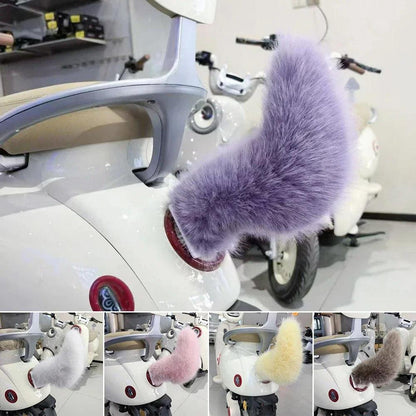 Electric Fluffy Fox Tail Vehicle Ornament