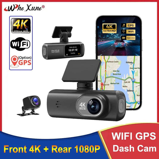 4K WIFI V22 Mini Dashcam Night Vision with Rear Camera - Carmoods