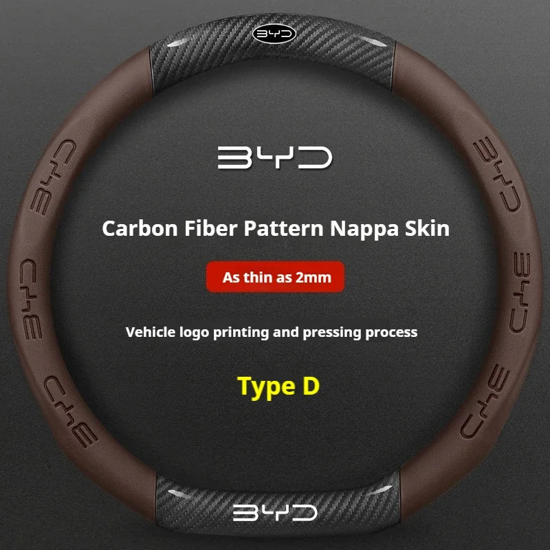BYD Premium Leather Steering Wheel Cover
