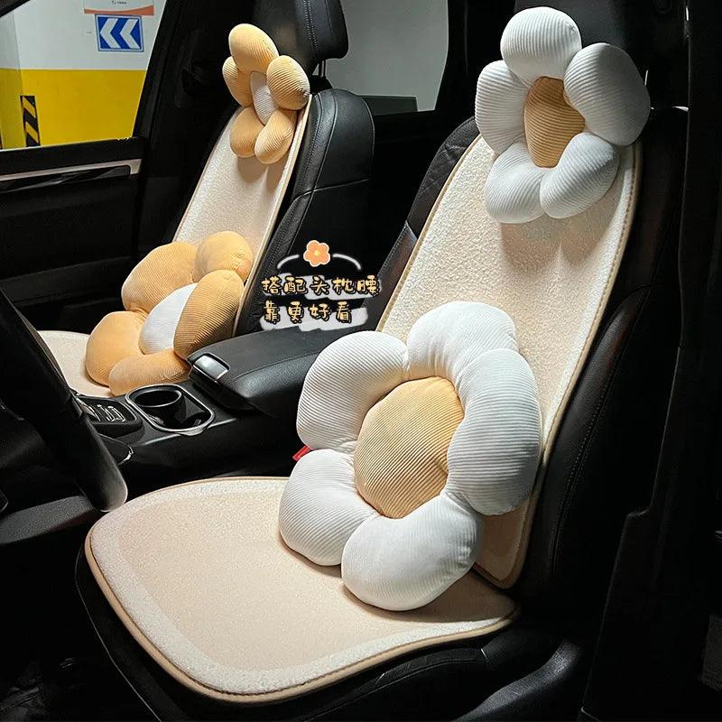 Sunflower Car Neck Pillow - Cartoon Headrest Support Cushion