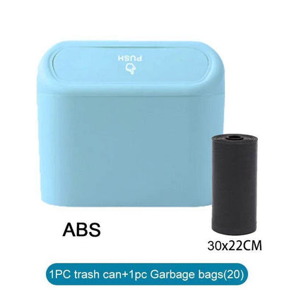 Leak-Proof Car Trash Can with Lid – Includes 60 Garbage Bags - 1pcs garbage bag
