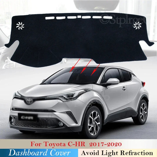 Toyota C-HR Dashboard Protective Sunshade Pad (2017–2020) - Blue Edge / Left Hand Drive