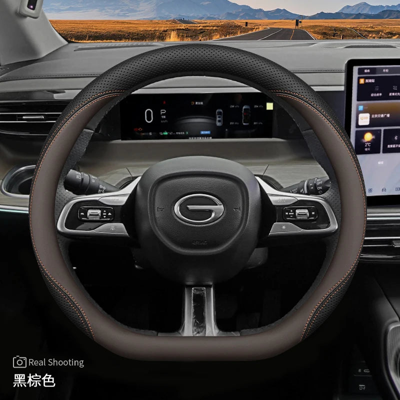 Leather Steering Wheel Cover for GAC GS3 GS4 Emzoom Empow Emkoo