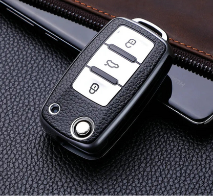 Volkswagen Leather Car Key Case – Full Cover